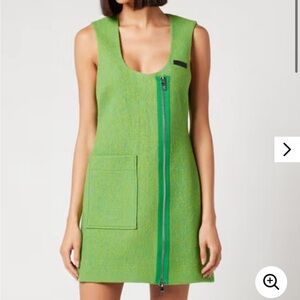 GANNI green mid dress